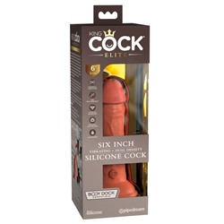 Фаллоимитатор цвета карамели 6  Vibrating Silicone Dual Density Cock - 17,8 см.