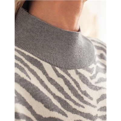 Платье жаккардовой вязки с кашемиром