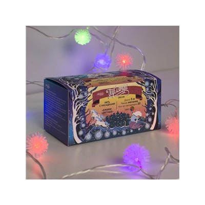 Гирлянда «Нить» 5 м с насадками «Ёжики цветные», IP20, прозрачная нить, 20 LED, свечение мульти (RG/RB), мигание, 220 В