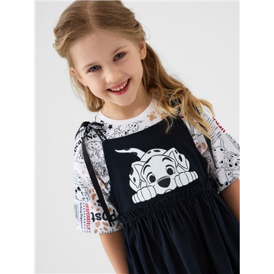 Комплект трикотажный для девочек: сарафан, фуфайка (футболка)