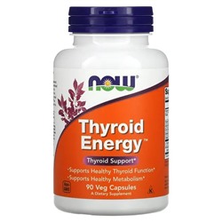 NOW Foods, Thyroid Energy, 90 растительных капсул
