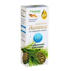 УЦЕНКА Кедровая живица на кедровом масле с барсучьим жиром, 100 мл