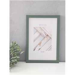 Фоторамка для фото 20×30 см «МИРАМ», пластик, зелёный, (пластиковый экран)