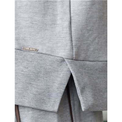 Свитшот с лампасами и разрезами из эластичного футера двухнитки без начеса