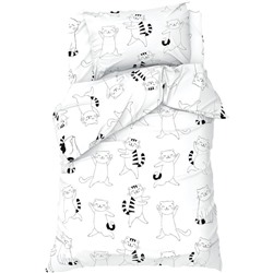Постельное бельё 1.5-спальное «Этель» Dancing cats, бязь