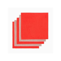 Набор махровых полотенец «Этель. Звериная ёлка», 30×30 см - 5 шт., хлопок 100%