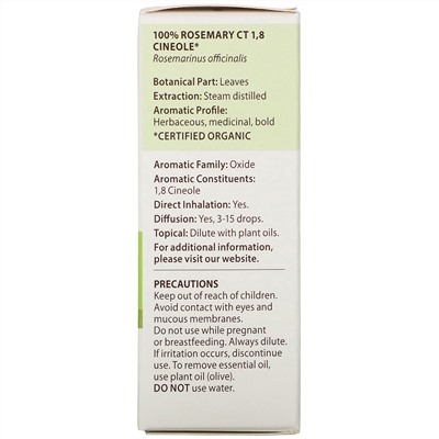 Pranarom, Essential Oil,  Rosemary ct 1,8 Cineole, .17 fl oz (5 ml)