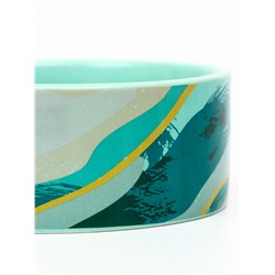 Миска керамическая «Котик сердечко» 250 мл - 11.5×11.5×4.5 см, мятная