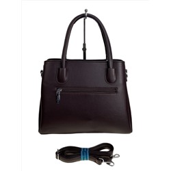 Женская сумка из искусственной кожи и натуральной замши, цвет шоколад