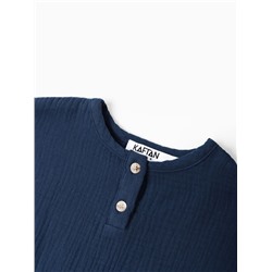 Рубашка из муслина для мальчика KAFTAN, рост 104 см, синяя