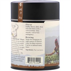 The Tao of Tea, Cooked Style Puer Velour, Dark Puer Tea, 3 oz (85 g)
