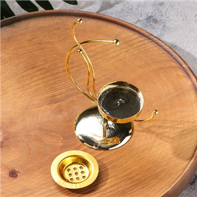 Подставка для благовоний порошковых и конусов TAKE IT EASY «Денежное дерево», золотистый, 16.5×13 см