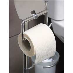 Стойка напольная с держателем для туалетной бумаги, освежителя и ершика, 80 см, хром
