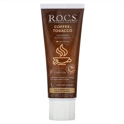 R.O.C.S., зубная паста для удаления следов кофе и табака, 94 г (3,3 унции)