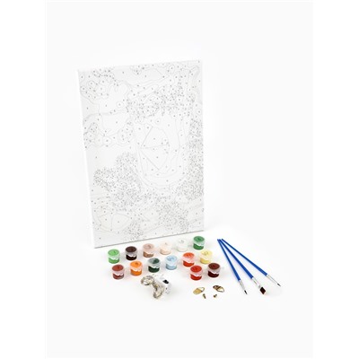 Картина по номерам с подрамником и гирляндой «Новый год! Глинтвейн», 20 х 30 см