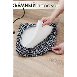 Подушка для мебели на табурет 4 шт Плетенка черный НАТАЛИ, 1113042