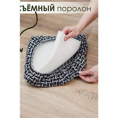 Подушка для мебели Плетенка черная 32х32 НАТАЛИ, 1113044