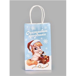 Пакет подарочный новогодний «Лошадка 2026», 12×21×9 см
