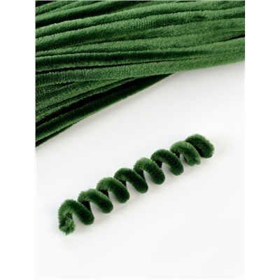 Синельная проволока, набор 100 штук, зелёная, 30 см