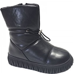 63-0030A черн Ботинки зима для девочек (33-38)/12