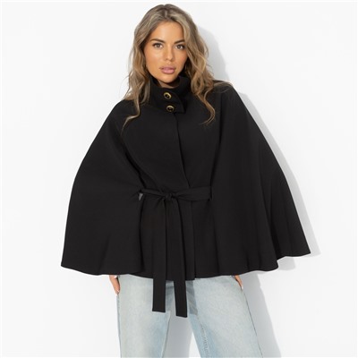 Жакет‑кейп на подкладе, Дикое притяжение (с поясом)