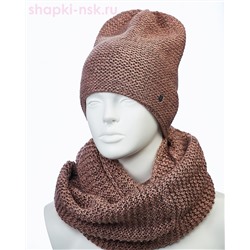 55335 Комплект женский (колпак+снуд) (56-58)