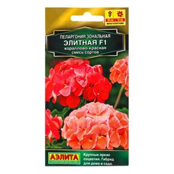Семена цветов Пеларгония Элитная F1 кораллово-красная, смесь сортов Мн Золотая серия, Ц/П,5 шт. 1094