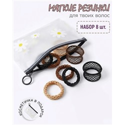 Набор резинок для волос в косметичке