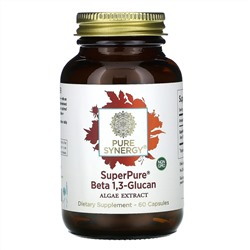 Pure Synergy, SuperPure, бета 1,3-глюкан, экстракт водорослей, 60 капсул