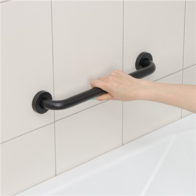 Поручень для ванны антискользящий Stölz, 43.5×7×5.5 см, нержавеющая сталь, чёрный