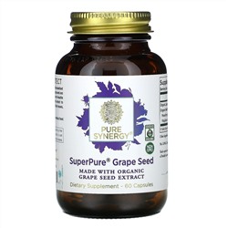 Pure Synergy, Super Pure, виноградные косточки, 60 капсул