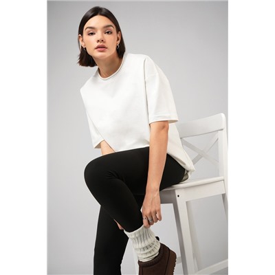 Женская футболка оверсайз из футера двухнитки Happyfox