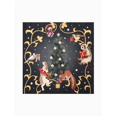 Набор салфеток сервировочных «Этель» Fairy tale, 4 шт., чёрные, 40×40 см