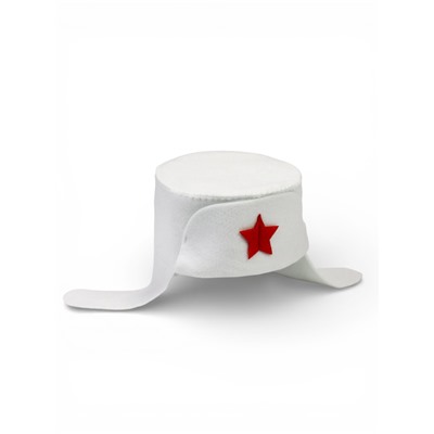 Шапка для бани и сауны «Ушанка», полиэфир, белая