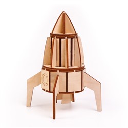 Деревянный конструктор, сборная модель «Ракета»