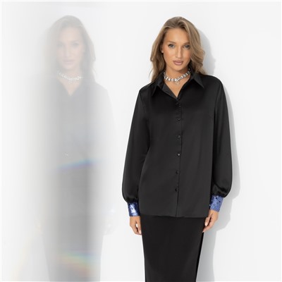 Рубашка с акцентными манжетами, Лабиринт обещаний (роскошь)