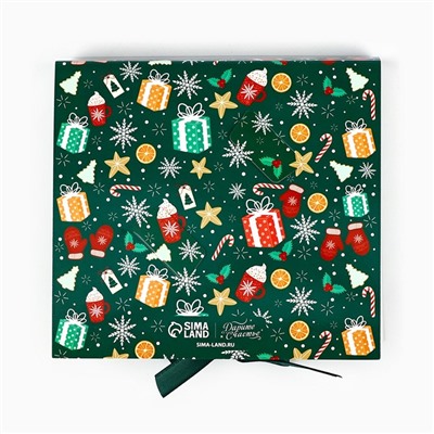 Коробка под 9 конфет с ячейками «С Новым годом!» 14.5×13.5×3.5 см