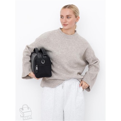 Сумка женская кожаная 878-15JAQ black  Polina&Eiterou