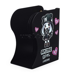 Подставка для учебников и книг "Anime Girl" 19x14,7x9 см, металлическая, телескопическая, окрашенная, вес 600 г, с полноцветным рисунком, в картонной коробке
