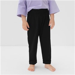 Брюки для девочки MINAKU, рост 122 см, чёрные