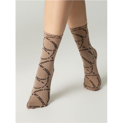 Полиамидные CONTE FANTASY Плотные носки с вывязанным рисунком «My dreams»