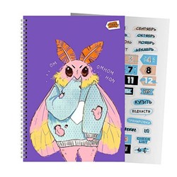 Тетрадь А4  80л клетка на спирали "Привет, я Моль!" ТС2Л4805310 Listoff