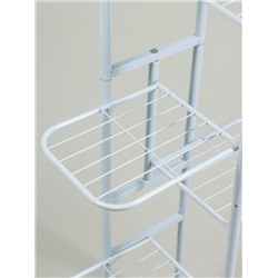 Подставка для цветов Greengo, 8 полок, 43×22×141 см, напольная, металл, белая