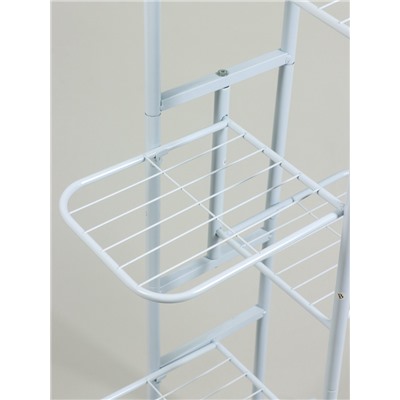 Подставка для цветов Greengo, 8 полок, 43×22×141 см, напольная, металл, белая