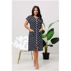 Халат 83610 (Синий_горох)