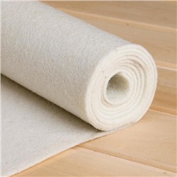 Коврик - лежак для бани и сауны, 160×50 см, войлок, светлый