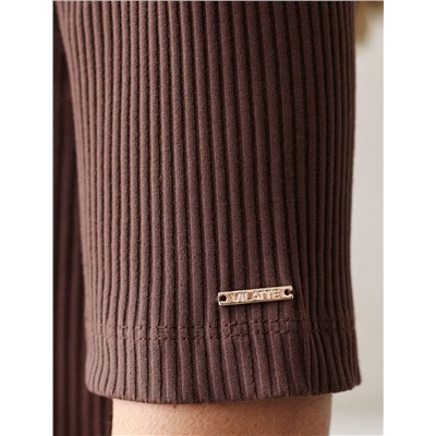 Водолазка из фактурного трикотажа в рубчик