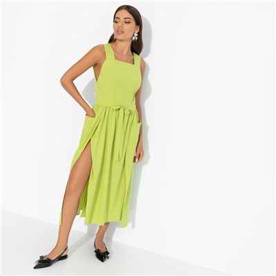 Сарафан с завязками на запах, Захватывающе стильная (лайм)