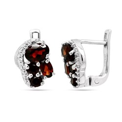 Серьги из серебра гранат, Джанис