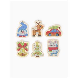 Алмазная мозаика «Сказочные мелочи» на подвеске 6 штук